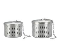 INOOMP 2 Coladores de Té de Acero Inoxidable 304 Reutilizables, Filtro Fino y Práctico para Oficina y Hogar, Set de 2 Piezas para Amantes del Té
