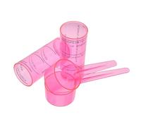 INOOMP 2 Juegos Kit de Medidores Graduados para Alginato Dental de Plástico Rosa, Precisión en Medición y Fácil Limpieza para Clínicas Dentales