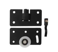 INOOMP 2 Juegos Rueda de Puerta Corrediza Rueda de Armario de Nylon E Hierro Negro, Suave Deslizamiento, Resistente al Desgaste, Fácil de Instalar, para Closet y Puerta de Muebles,