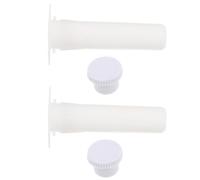 INOOMP 2 Juegos Tapón de Drenaje Redondo Sellado Hermético Prueba de Fugas Plástico Blanco, Tamaño 8.5x4.5x4.5cm para Congelador Comercial y Congelador de Arcón