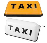 INOOMP 2 Lámparas de Taxi Iluminadas Abs y Cob, Luz Decorativa Superior para Automóvil y Taxi, Clara y Fácil de Usar, Color Blanco y Amarillo