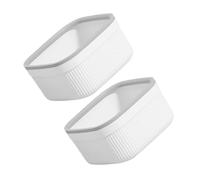 INOOMP 2 Mini Botes de Basura de Escritorio sin Tapa de Pp para Encimera y Mesita de Noche, Capacidad Inferior a 4l, Forma Compacta para Oficina y Cocina
