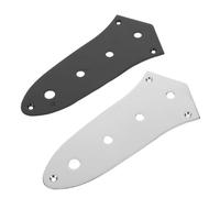 INOOMP 2 Piezas Accesorios para Bajos Eléctricos Placa de Control Cubierta para Alma Negro y Cromado de Repuesto para Bajos Eléctricos