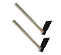 INOOMP 2 Piezas Azada de Hierro Compacta y Resistente para Jardinería, Pequeña y Práctica para Desherbar y Cultivar en Trabajos de Jardín