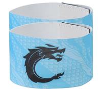 INOOMP 2 Piezas Brazalete Elástico de Capitán de Fútbol Azul Ajustable para Entrenamiento y Práctica, Identificación Fácil y Liderazgo Claro para Jóvenes y Unisex