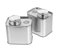 INOOMP 2 piezas Conjunto Botes Almacenaje Café Herméticos de Hojalata con Tapa y Válvula de Aire Resistente al Agua Capacidad para Granos Té y para Cocina Hogar