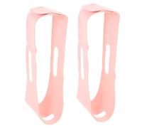 INOOMP 2 piezas Correa Antironquidos Ajustable para Adultos Diseño Elástico y Transpirable Soporte de Barbilla Cómodo para Reducir Ronquidos y Mejorar el Sueño Paquete de Unidades Rosa