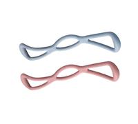 INOOMP 2 Piezas Ejercitador de Tracción de Yoga Banda Elástica TPE, Cinturón Elástico 8 Figuras para Hombros y Cuello, Portátil y Cómodo para Casa y Deporte al Aire Libre