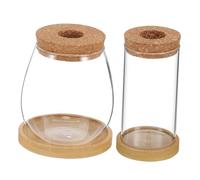 INOOMP 2 Piezas Jarrón para Plantas Hidropónicas De Vidrio Maceta De Propagación Terrario para Plantas Tubos De Vidrio con Corcho para Estación De Propagación