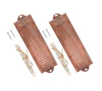 INOOMP 2 Piezas Mezuzah Metálica para Puerta con Pergamino Sagrado de Decoración Religiosa para Hogares Judíos y Católicos Señal de Bendición para Puerta Principal Protección y Herencia