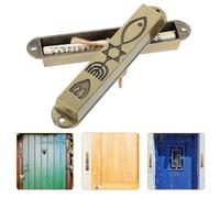 INOOMP 2 Piezas Mezuzah Metálica Vintage Adorno Religioso para Puerta con Diseño Retro Decoración Metálica para Hogar y Oficina Ornamento Artesanal para Entrada Sacra