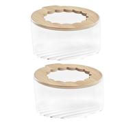 INOOMP 2 Piezas Pequeño Lavabo de baño de hámster choza de enfriamiento de Verano baño de hámster con Tapa bañera Baño de Arena para hámster Pieles de Conejillo de Indias Oso Dorado Tina