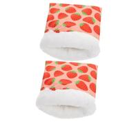 INOOMP 2 Piezas Saco De Dormir De Hámster Nido De Conejo Enano Escondite De Cobayas Cama De Algodón para Hámster Cueva De Escondite De Hámster Peluche Rojo Animal Tela Oxford