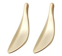 INOOMP 2 Piezas Tirador de Mueble Elegante, Tiradores de Cajón, Aleación de Zinc, Dorado, Forma de Hoja, para Armarios, Zapateros y Muebles del Hogar