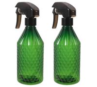 INOOMP 2 pulverizadores de niebla continua para peluquería - Pulverizador de agua de plástico para salón con bola metálica, botella recargable de niebla fina de 200 ml para peinar y cortar el