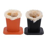 INOOMP 2 Soportes para Gafas - Estuche de Cuero Sintético con Forro de Felpa Suave - Organizador de Mesita de Noche para Gafas - Soporte Antirrayas para de Escritorio u Oficina