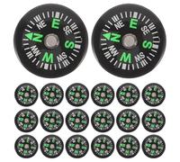 INOOMP 20 Mini brújulas portátiles de botón, tamaño Bolsillo, de plástico, Ideales para Supervivencia, Senderismo, Acampada y navegación. para Hombres y Mujeres.