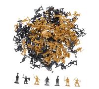 INOOMP 200 Figuras Soldados Medievales de Plástico Mini Figuras de Personas para Exhibición Ligera, Modelos de Soldados Pequeños Ideales para Colecciones y Juegos Color Aleatorio