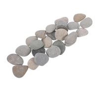 INOOMP 24 Piedras Planas Naturales de Río de 3-5cm para Pintar, Fáciles de Llevar y Decorativas para Manualidades Infantiles y Arte Navideño en Jardín