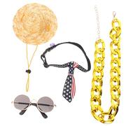 INOOMP 2juegos Accesorios Decorativos para Gafas Collar y Sombrero para Gatos Fotografía Total