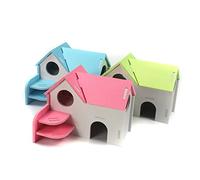 INOOMP 2pieza Villa De PVC para Hámster y Pequeñas Casa De Juguetes para y Ratón Azul