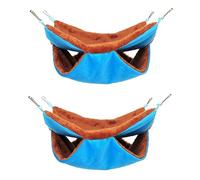 INOOMP 2piezas Hámster y Pequeños Roedores Nido De Cama Colgante Acolchada para Squirrel y Sugar Glider Color Azul Accesorio Confortable para Mascotas