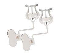 INOOMP 2piezas Soporte Para Partituras Sujetapartituras Para Saxofón Soprano Soporte Para Flauta Pinza Para Partituras Lira Para Trombón Accesorio Para Trombón Para Bandas De Marcha Plata