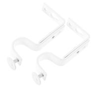 INOOMP 2piezas Soportes Ajustables para Barra de Cortina Color Blanco Soporte Resistente para Barras de Cortinas y Cortinajes Fácil Instalación para Estilo Vintage