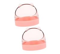 INOOMP 2piezas Tazón De Alimento para Hámster y Chinchilla Bowl Transparente De Acrílico Accesorio para Comedero y Práctico para Animales