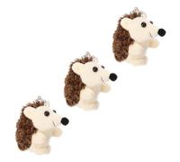 INOOMP 3 Piezas Llavero de Peluche Colgante de Erizo de Dibujos Animados, Accesorio Creativo y Adorable para Cinturón o Bolso de Hombro, Fácil de Colocar y Decorar