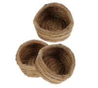INOOMP 3 Piezas Nido para Gallinas y Aves Pequeñas de Paja Tejida a Mano, Ligero y Seguro para Cría y Descanso, Adecuado para Relajación y Juego