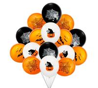 INOOMP 30 Piezas Globos de Aluminio Negros de 30cm para Fiesta de Halloween, Reutilizables y Fáciles de Inflar, Perfectos para Decoraciones Festivas y Recuerdos Temáticos