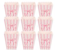 INOOMP 30piezas Cajas de Papel para Palomitas de Maíz Laço Color Rosa para Fiestas como Cajas para Refrigerios Shower o Noches de Cine Varios estilos
