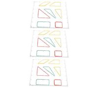 INOOMP 3juegos Tablero De Clavos Geométrico Transparente para Niño Niña Educativo para Aprender Formas Geométricas y Matemáticas Educación Infantil