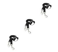 INOOMP 3piezas Correa Doble para Perros De Nylon Traje para Pasear y Controlar Mascotas Pequeñas Negro Sin Enredos Clips Dual para Collares