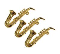 INOOMP 3piezas Decoración De Instrumentos Musicales para Casa Mini Saxofones para Niño Niña y Habitaciones Estilo Saxofón