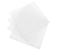 INOOMP 4 Láminas de Panel Difusor de Luz LED de Plástico de Color Claro, Tamaño 150×150 Mm Grosor 3 Mm, Cubierta Acrílica para Lámparas de Techo, Difusor Antideslumbrante para