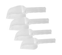 INOOMP 4 Palas Cuadradas para Hielo de Plástico Transparente, Tamaño Pequeño a Extragrande, Juego de 4 Unidades para Harina, Cereales y Frutos Secos, Utensilios Multiuso para Cocina y