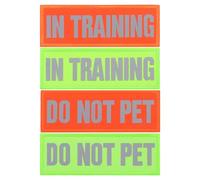 INOOMP 4 Parches Reflectantes para Perros de Servicio, para Cachorros en adiestramiento, con Etiquetas Reflectantes y extraíbles, para Evitar Las caricias y para Perros de Trabajo en adiestramiento.