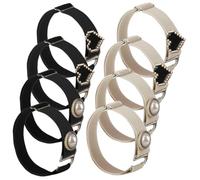 INOOMP 4 Pares de Cordones Elásticos Elegantes para Zapatos de Tacón Correas de Aleación, Soporte Extra para Talones, Fáciles de Usar Condición