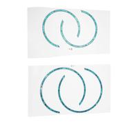 INOOMP 4 Pegatinas de Roseta para Orificio de Sonido Adhesivo Resistente, Diseño 3D de Borde Fino, Compatible Guitarra Acústica Clásica para Personalizar y Proteger en Presentaciones