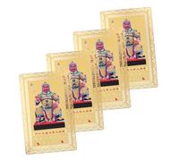 INOOMP 4 Piezas Feng Shui Tai SUI Card de Cobre Resistente para Protección y Prosperidad Amuleto Chino de Buena Suerte y Armonía para Hogar Oficina y Personal