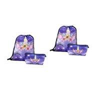 INOOMP 4 Piezas Paquete De Bolsillo Estuche Cosmético Bolsillo De Ramo Impreso En 3D Bolsa De Deporte