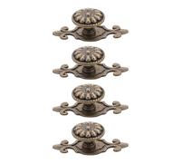 INOOMP 4 Piezas Pomo Decorativo Vintage de Aleación de Zinc para Armario | Girasol, Acabado Bronce Antiguo, Montaje Sencillo y Agarre Cómodo, para Cómoda y Baúl