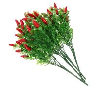 INOOMP 4 Piezas Ramo de Chiles de Imitación de Plástico de Seis Puntas
