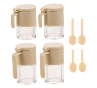 INOOMP 4 Tarros Condimentos En Miniatura Mini Caja Condimentos para Casa Muñecas Tarros Azucareros Especias Azúcar Sal Accesorios Cocina para Casa Muñecas