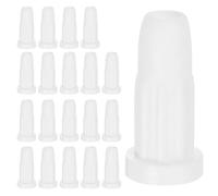 INOOMP 40 Piezas de Copas de Ruedas para Rodantes de Cuna, Cubiertas de Plástico Blanco Fácil Instalación para Proteger Patas de Muebles y Evitar Ruidos