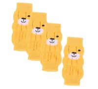 INOOMP 4piezas Calcetines Antideslizantes para Perros Medias para Patas De Mascotas De Rodillas Diseño De Osito De Cuento Material Cálido y Resistente para Estaciones