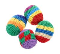 INOOMP 4piezas De Ganchillo Multicolores para Actividades De Jardín De Infantes Bolas De Jugar Suaves para Ejercicios y Interiores y Exteriores