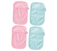 INOOMP 4piezas Manoplas De Baño De Algodón Suave Guantes De Fregado Corporal Artículos Para Toallita De Ducha Adulto Colores Anillo Pulgar